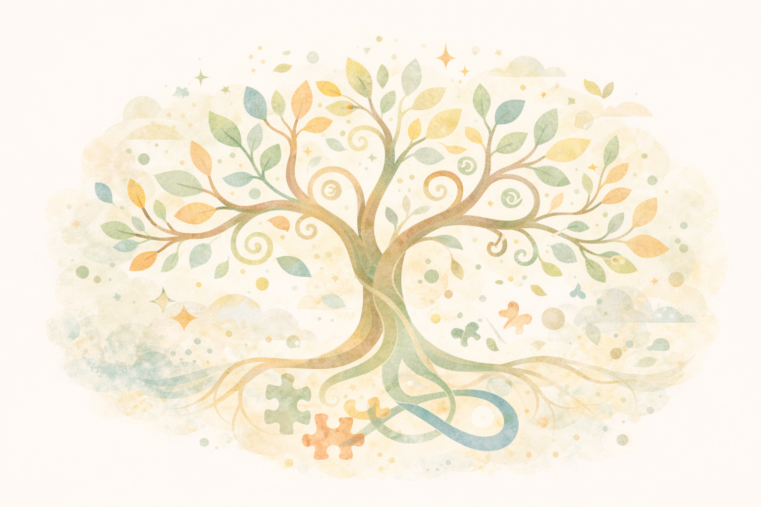 Illustration representing neurodivergent brain wiring