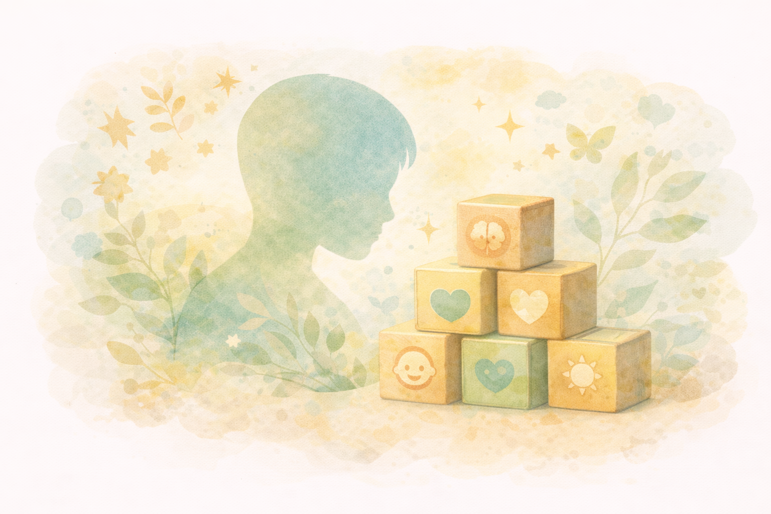 Child development stages growth and emotional maturity illustration